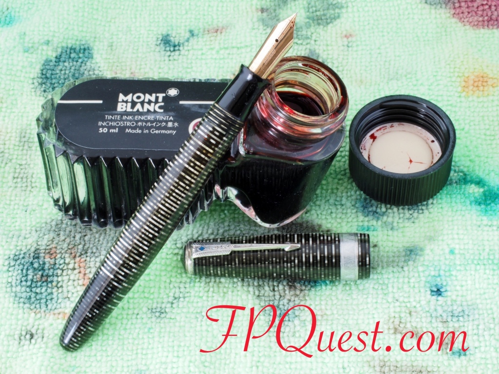 Parker Vacumatic Maxima with Montblanc Bordeaux ink