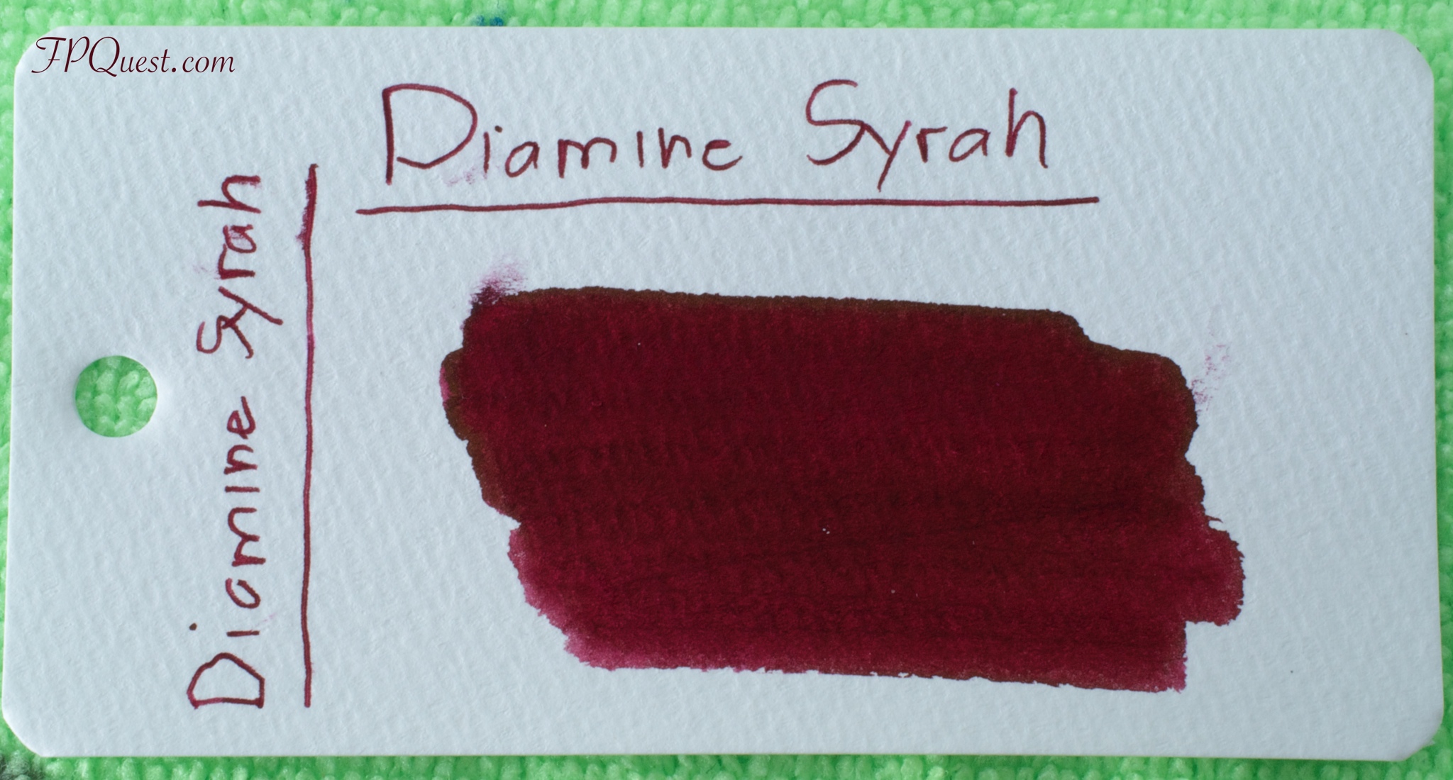 Diamine Syrah swab