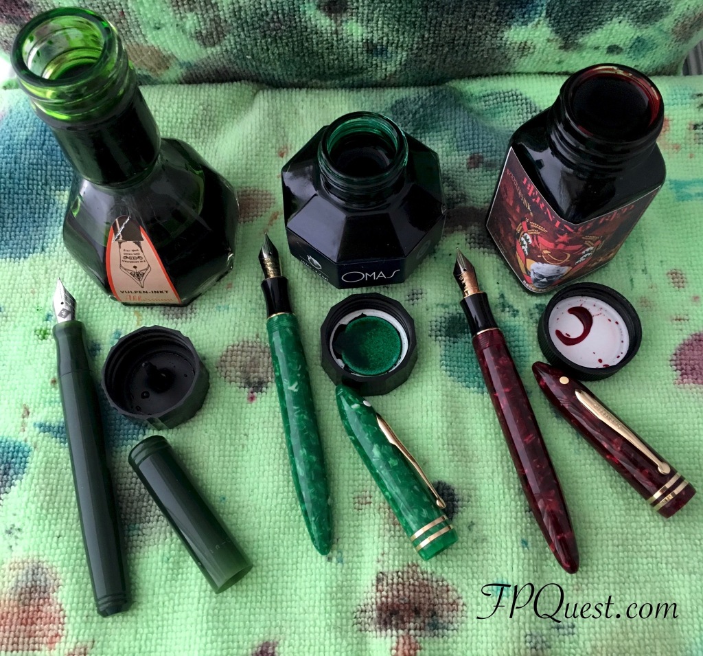 Three Long Island Pen Show Inks and their first pens,